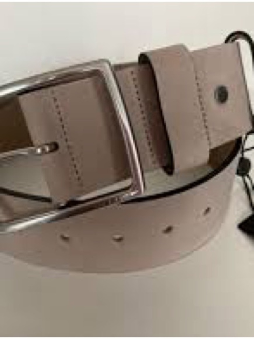 rag & bone Suede Leather Belt with Silver Buckle